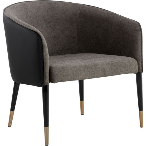 Asher Sparrow Grey / Napa Black Lounge Chair